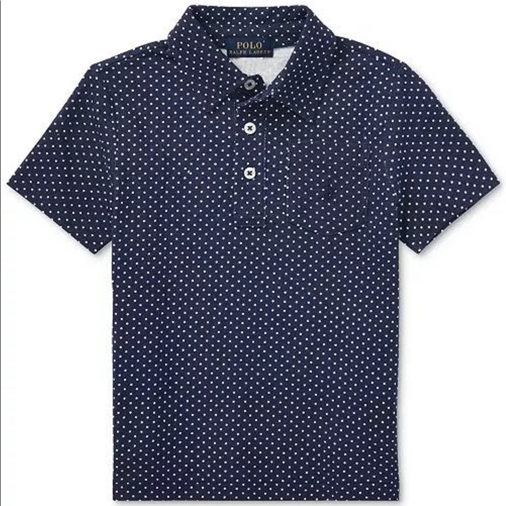 Boys Ralph Lauren Polka-Dot Cotton Polo Shirt